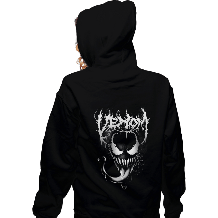 Shirts Zippered Hoodies, Unisex / Small / Black Venom Metal