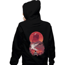 Load image into Gallery viewer, Shirts Pullover Hoodies, Unisex / Small / Black Red Guardian Sun
