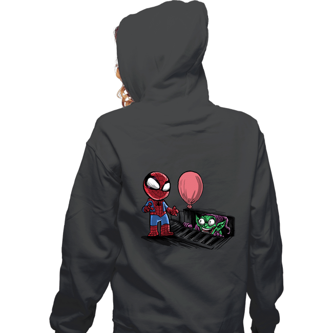 Daily_Deal_Shirts Zippered Hoodies, Unisex / Small / Dark Heather Spider IT