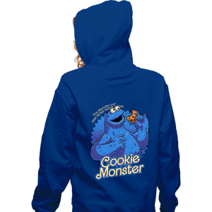 Daily_Deal_Shirts Zippered Hoodies, Unisex / Small / Royal Blue Cookie Monster Doll