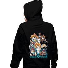 Load image into Gallery viewer, Daily_Deal_Shirts Zippered Hoodies, Unisex / Small / Black 90s Anime Neko
