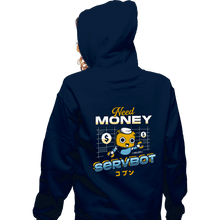 Load image into Gallery viewer, Shirts Zippered Hoodies, Unisex / Small / Navy Servbot and Money
