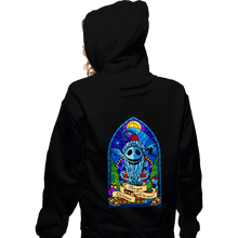Load image into Gallery viewer, Daily_Deal_Shirts Zippered Hoodies, Unisex / Small / Black Stained Glass Xmas
