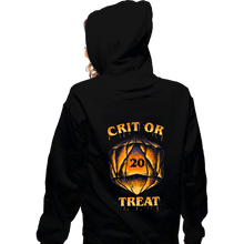 Load image into Gallery viewer, Daily_Deal_Shirts Zippered Hoodies, Unisex / Small / Black Crit Or Treat
