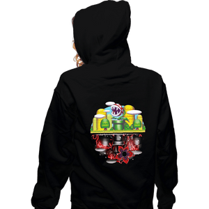 Daily_Deal_Shirts Zippered Hoodies, Unisex / Small / Black Plant Upside Down