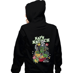 Daily_Deal_Shirts Zippered Hoodies, Unisex / Small / Black Kap'n Krunch