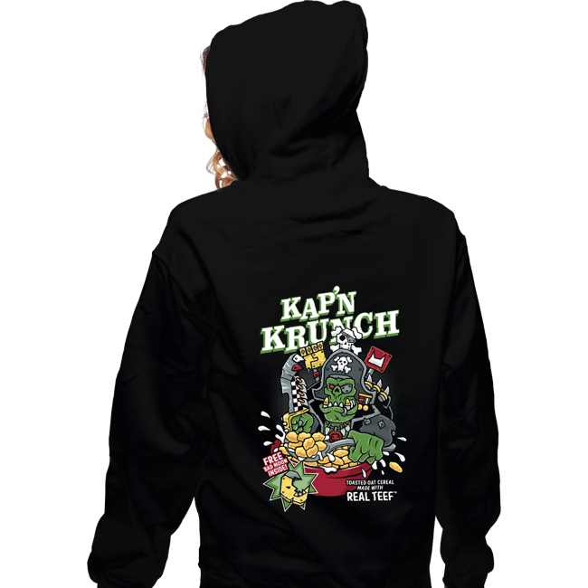 Daily_Deal_Shirts Zippered Hoodies, Unisex / Small / Black Kap'n Krunch