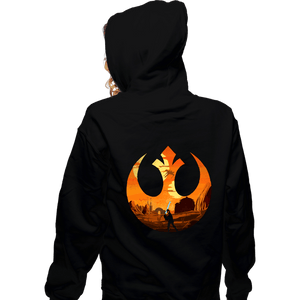 Daily_Deal_Shirts Zippered Hoodies, Unisex / Small / Black Rising Star