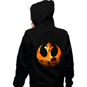 Daily_Deal_Shirts Zippered Hoodies, Unisex / Small / Black Rising Star