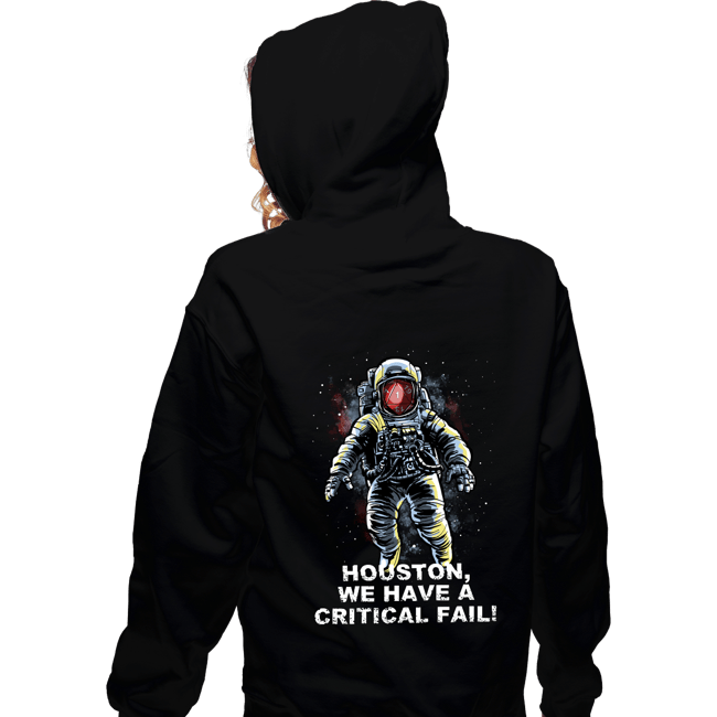 Secret_Shirts Zippered Hoodies, Unisex / Small / Black Critical Fail