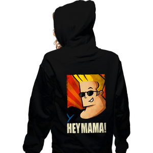 Daily_Deal_Shirts Zippered Hoodies, Unisex / Small / Black Hey Mama!