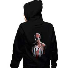 Load image into Gallery viewer, Shirts Zippered Hoodies, Unisex / Small / Black Watercolor Spider
