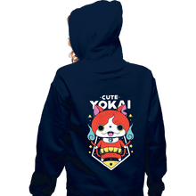 Load image into Gallery viewer, Shirts Zippered Hoodies, Unisex / Small / Navy Cute Yokai
