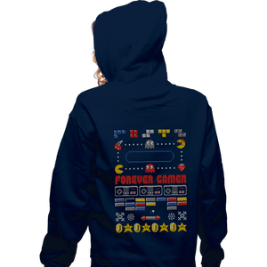 Shirts Zippered Hoodies, Unisex / Small / Navy A Very Gamer Christmas