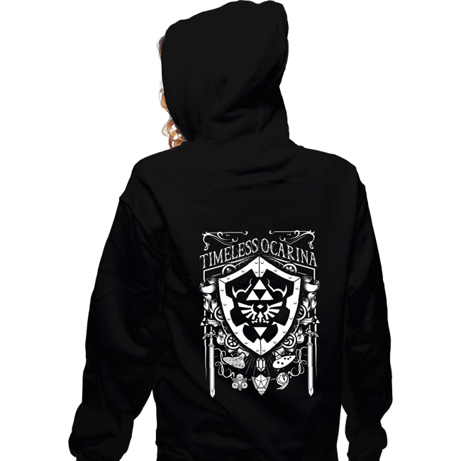 Shirts Zippered Hoodies, Unisex / Small / Black Timeless Ocarina Banner