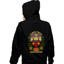 Load image into Gallery viewer, Daily_Deal_Shirts Zippered Hoodies, Unisex / Small / Black Clock Town Mask Festival

