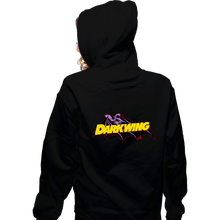 Load image into Gallery viewer, Daily_Deal_Shirts Zippered Hoodies, Unisex / Small / Black Darkwing Bat
