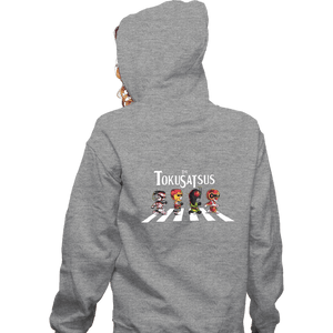 Daily_Deal_Shirts Zippered Hoodies, Unisex / Small / Sports Grey Tokusatsu Road