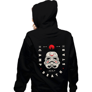 Daily_Deal_Shirts Zippered Hoodies, Unisex / Small / Black Camp Death Star