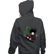Load image into Gallery viewer, Secret_Shirts Zippered Hoodies, Unisex / Small / Dark Heather Edward And Dino
