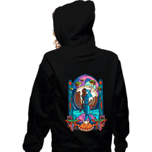 Load image into Gallery viewer, Daily_Deal_Shirts Zippered Hoodies, Unisex / Small / Black Stained Glass Paradise
