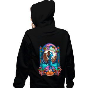Daily_Deal_Shirts Zippered Hoodies, Unisex / Small / Black Stained Glass Paradise