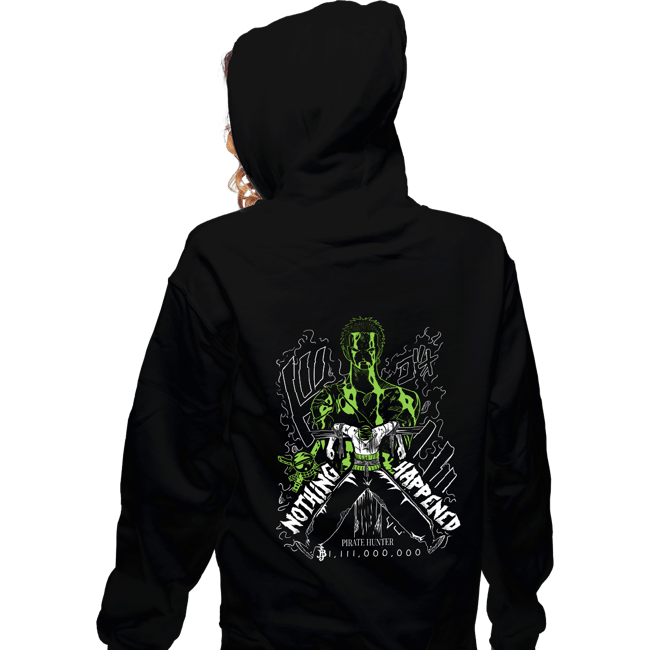 Daily_Deal_Shirts Zippered Hoodies, Unisex / Small / Black Nothing Happened