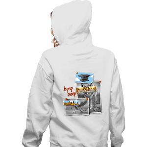 Daily_Deal_Shirts Zippered Hoodies, Unisex / Small / White Beep Beep
