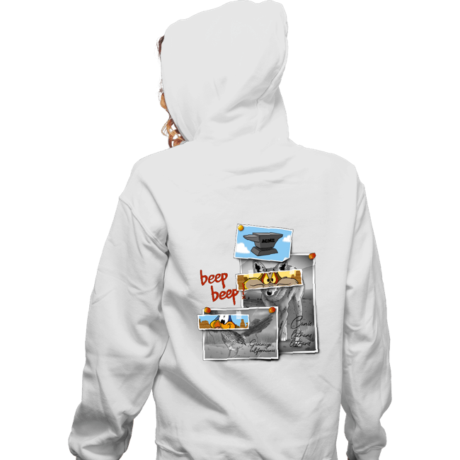 Daily_Deal_Shirts Zippered Hoodies, Unisex / Small / White Beep Beep