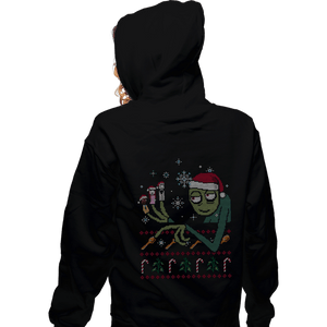 Daily_Deal_Shirts Zippered Hoodies, Unisex / Small / Black Mr. Fingers And Friends Ugly Sweater