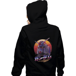 Shirts Zippered Hoodies, Unisex / Small / Black Retro 80s RX 78 2 Gundam