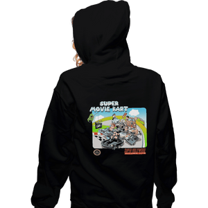 Shirts Zippered Hoodies, Unisex / Small / Black Super Movie Kart