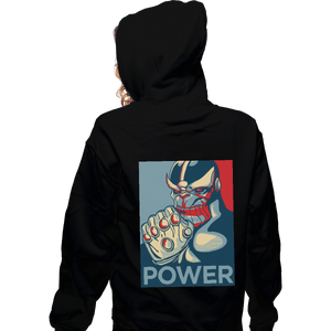 Shirts Zippered Hoodies, Unisex / Small / Black Power