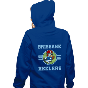 Daily_Deal_Shirts Zippered Hoodies, Unisex / Small / Royal Blue Brisbane Heelers