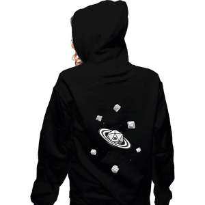 Secret_Shirts Zippered Hoodies, Unisex / Small / Black RPG Dice Galaxy