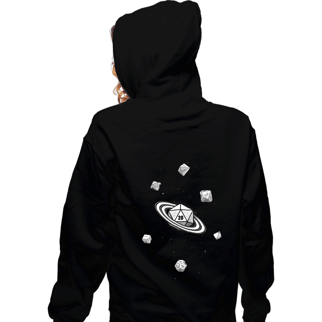 Secret_Shirts Zippered Hoodies, Unisex / Small / Black RPG Dice Galaxy