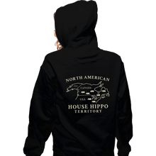 Load image into Gallery viewer, Secret_Shirts Zippered Hoodies, Unisex / Small / Black House Hippo
