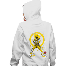 Load image into Gallery viewer, Shirts Zippered Hoodies, Unisex / Small / White Yellow Ranger Sumi-e
