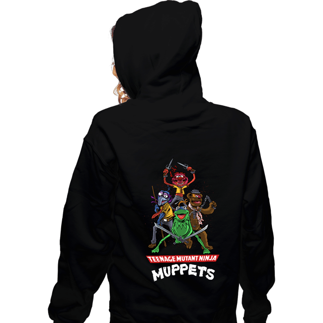 Secret_Shirts Zippered Hoodies, Unisex / Small / Black Teenage Mutant Ninja Muppets