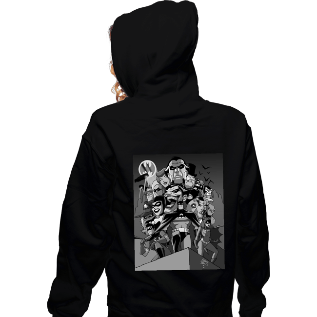 Shirts Zippered Hoodies, Unisex / Small / Black BTAS 30th Black & White