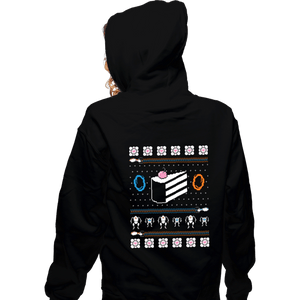 Shirts Zippered Hoodies, Unisex / Small / Black The Christmas Cake Is A Lie