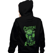 Load image into Gallery viewer, Secret_Shirts Zippered Hoodies, Unisex / Small / Black Critical Rollie
