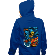 Load image into Gallery viewer, Daily_Deal_Shirts Zippered Hoodies, Unisex / Small / Royal Blue Landshark
