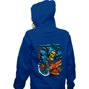 Daily_Deal_Shirts Zippered Hoodies, Unisex / Small / Royal Blue Landshark