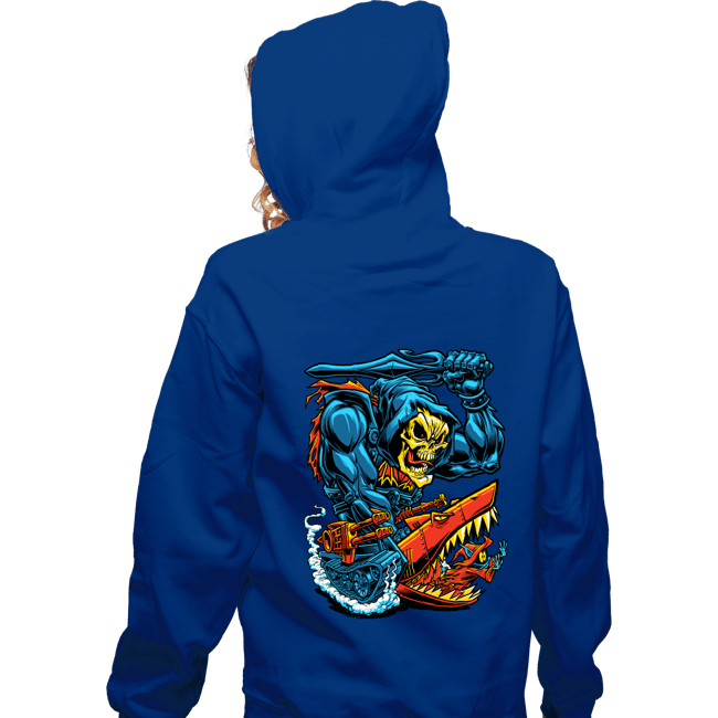 Daily_Deal_Shirts Zippered Hoodies, Unisex / Small / Royal Blue Landshark