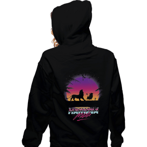 Shirts Zippered Hoodies, Unisex / Small / Black Retro Matata