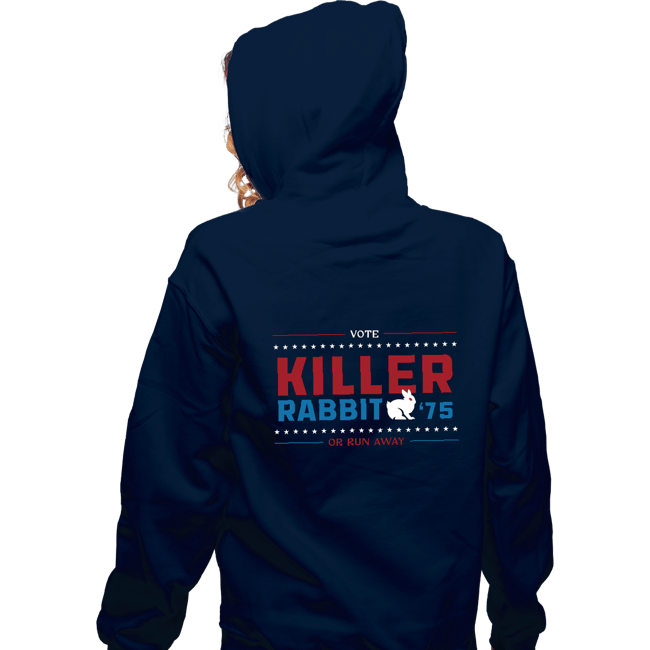 Shirts Zippered Hoodies, Unisex / Small / Navy Vote Killer Rabbit
