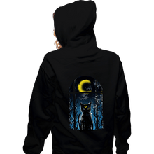 Load image into Gallery viewer, Shirts Zippered Hoodies, Unisex / Small / Black Moon Visitor
