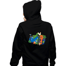 Load image into Gallery viewer, Daily_Deal_Shirts Zippered Hoodies, Unisex / Small / Black Triforce Adventure
