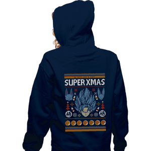 Shirts Zippered Hoodies, Unisex / Small / Navy Super Xmas